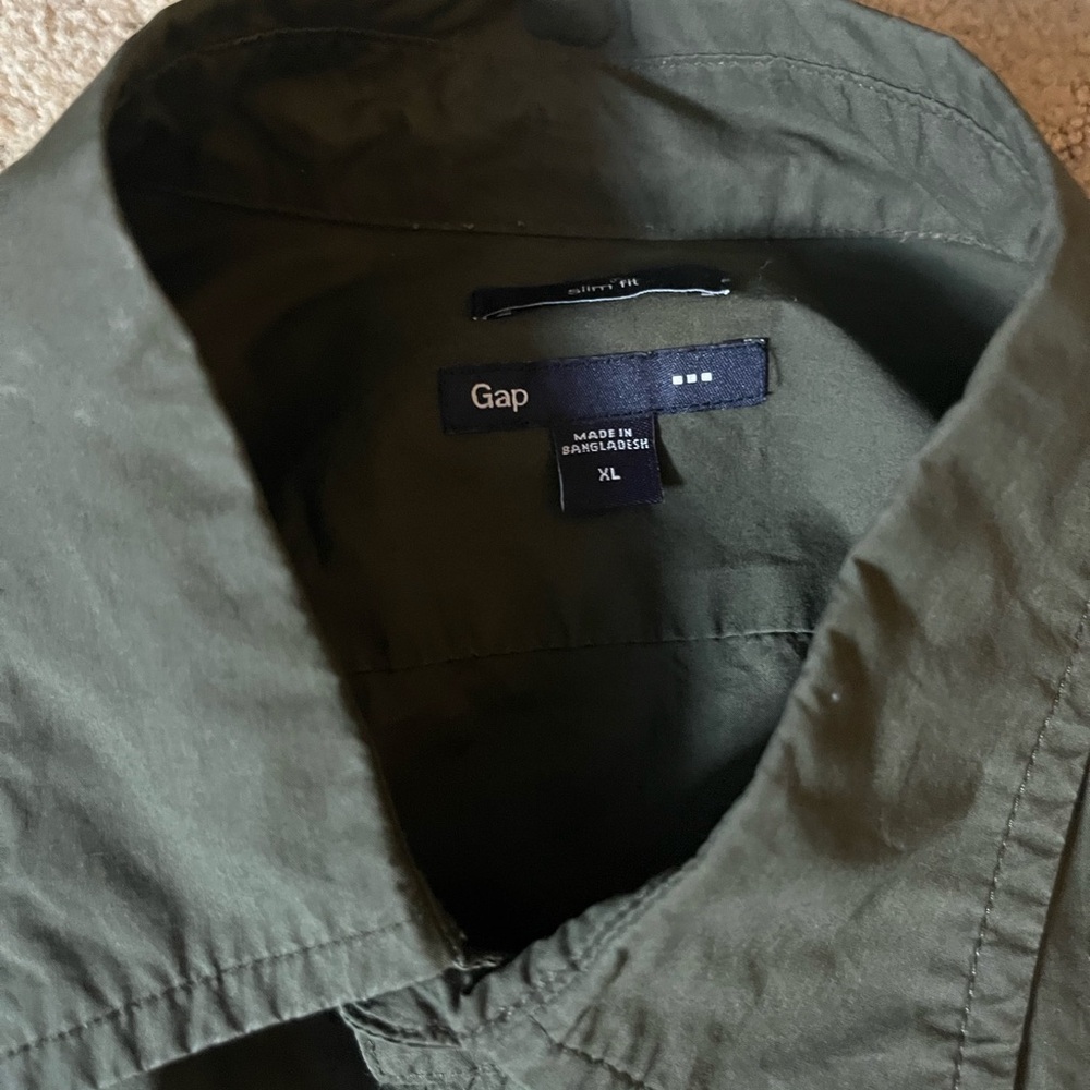 Gap Men's Olive shirt- Slim Fit - XL